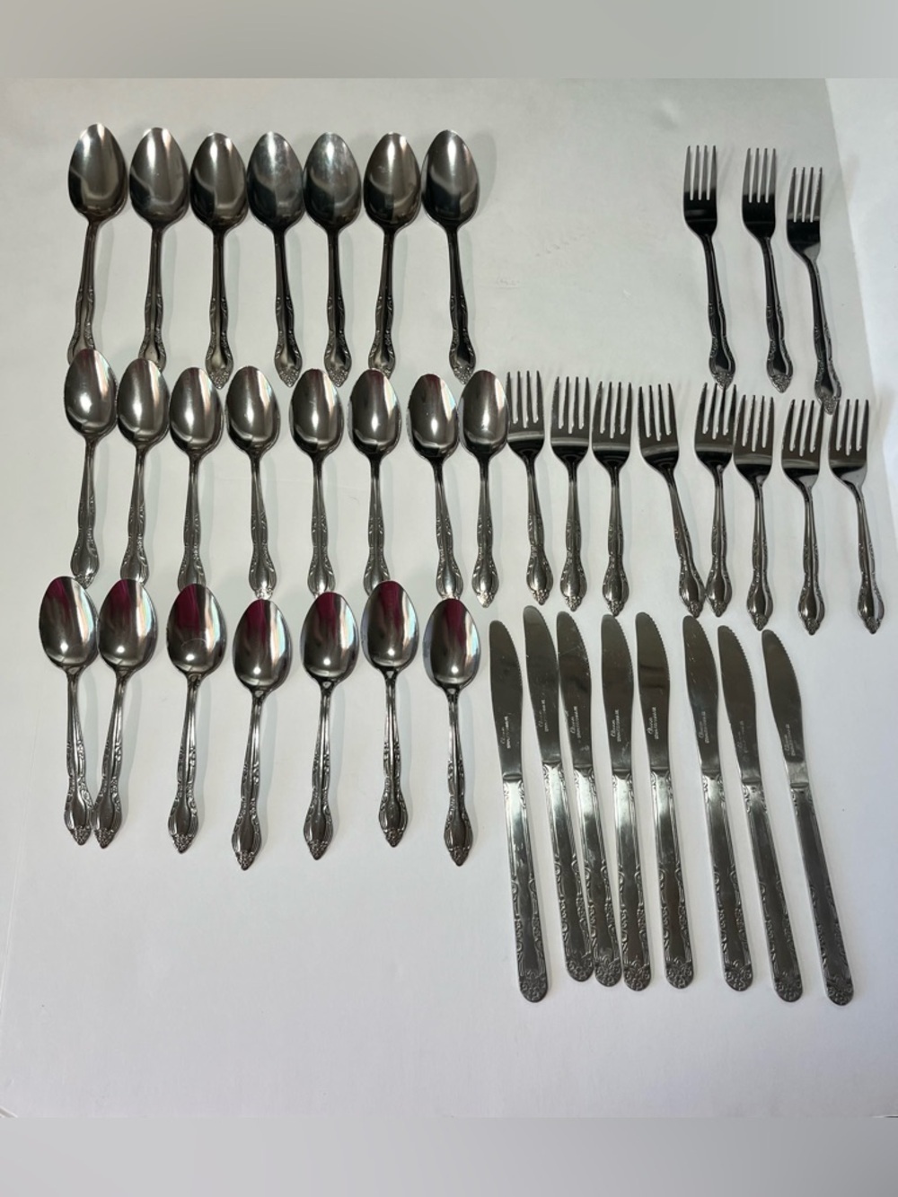 41pc Gibson LANCEL Stainless Flatware Set - Replacement Lot Ornate Floral